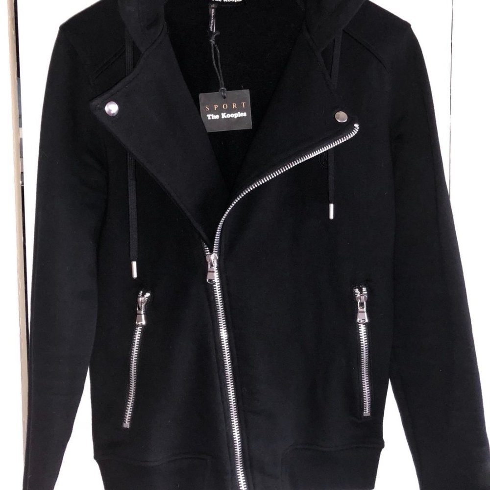 BRAND NEW WITH TAG KOOPLES BIKER SWEATER WITH HOOD